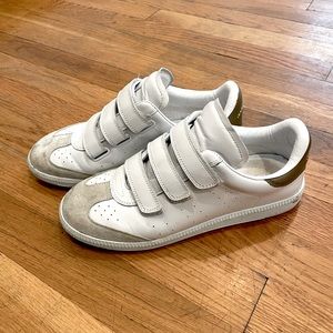 Isabel Marant White/Beige Beth Leather Sneakers size 39